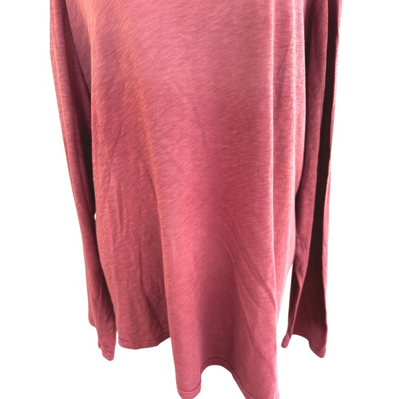 Velvet Graham & Spencer 3X Vintage Slub Burgundy Long Sleeve Top Womens NWT - Picture 3 of 9